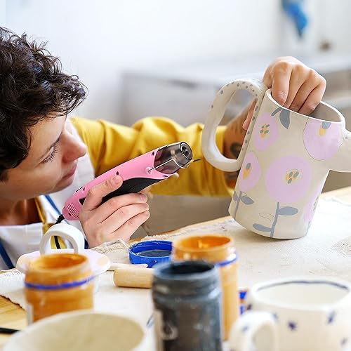 Miniatura 8 de WORKPRO Pistola de calor, mini pistola de aire caliente de 400 W con boquilla reflectora, 2 ajustes de temperatura de 482  (482.0 F)842  (842.0 F) y