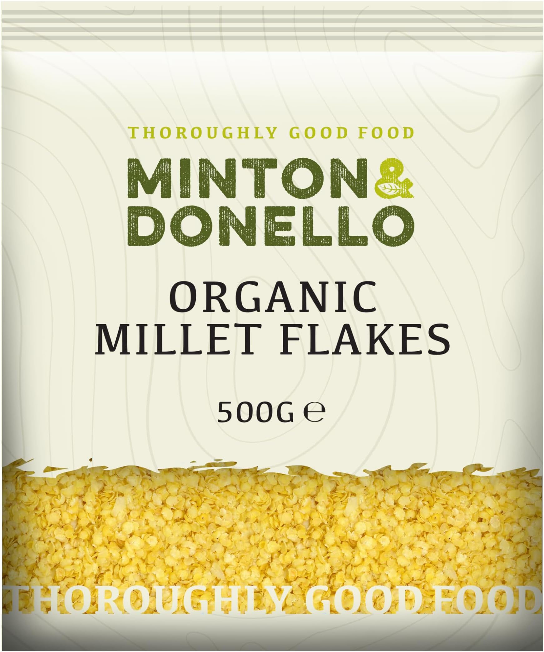 Minton & Donello - Organic Millet Flakes, Nutritious & , Ideal for Breakfast, 500g