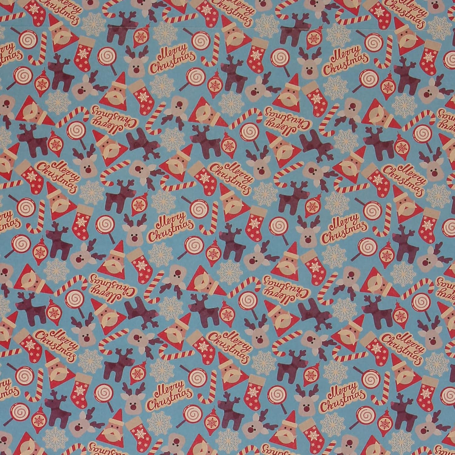 aimyoo kraft christmas wrapping paper jumbo roll, santa stockings candy canes deer letters design, kids xmas gift wrap paper 17 in x 32 ft qx-235 17 inch x 32 ft