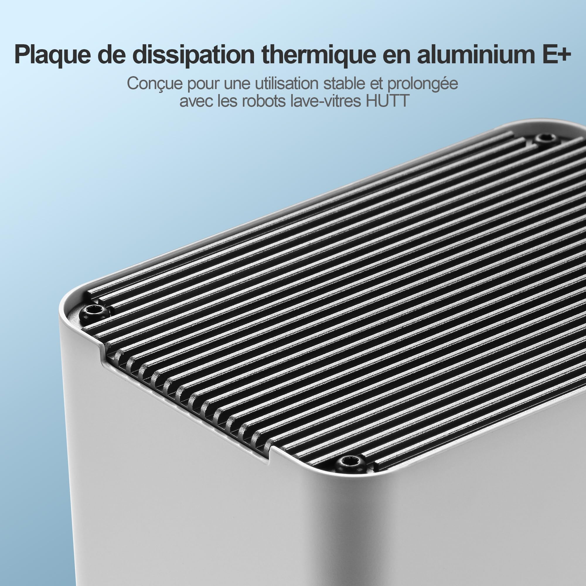 HUTT S7 Plus Robot Nettoyeur de Vitre avec Alimentation Portable, Robot Lave Vitre sans Fil avec Gicler l'eau Automatique, Tampons Dual Moteur Flottant 3D, Protection Multiples, Télécommande