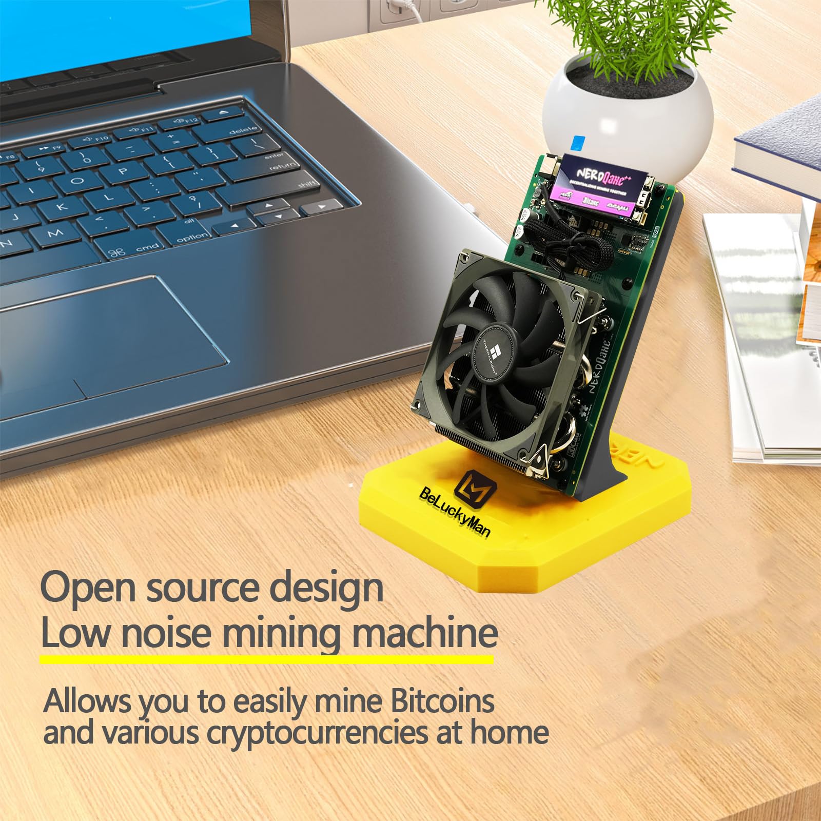 Bitaxe Miner AltairTech.io NerdQAxe++ Bitcoin ASIC Miner, 4.8TH/s, 72W,  WiFi, Silent Home Mining Btc Miner