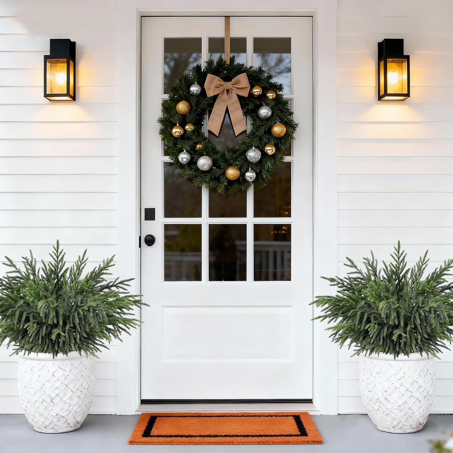 Waipfaru 36" Christmas Norfolk Pine Branches, 12 Pcs Real Touch Norfolk Pine Stems, Faux Christmas Greenery Stems Picks Cedar Stems for Vase DIY Crafts Xmas Indoor Outdoor Home Decor