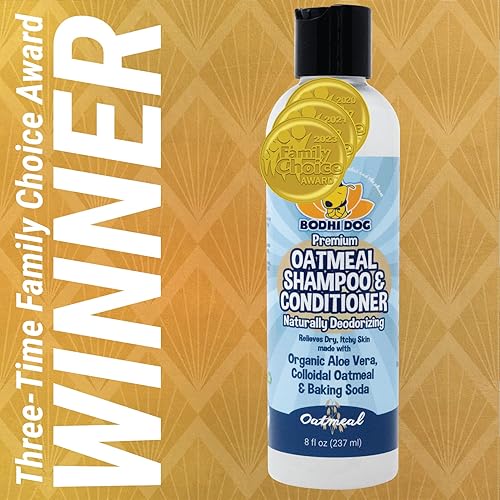 Miniatura 9 de Bodhi Dog Champú y acondicionador orgánico de avena para perros  Fórmula desodorizante hipoalergénica para perros, gatos y mascotas  Tratamiento de