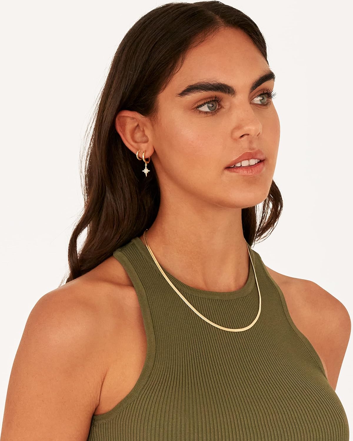 PAVOI 14K Gold Plated S925 Sterling Silver Post Lightweight Drop Dangle Huggie Hoop Earrings for Women | Star, Lock, Pearl, Cross, Lightening, Coin | Dainty Earrings - Image 4