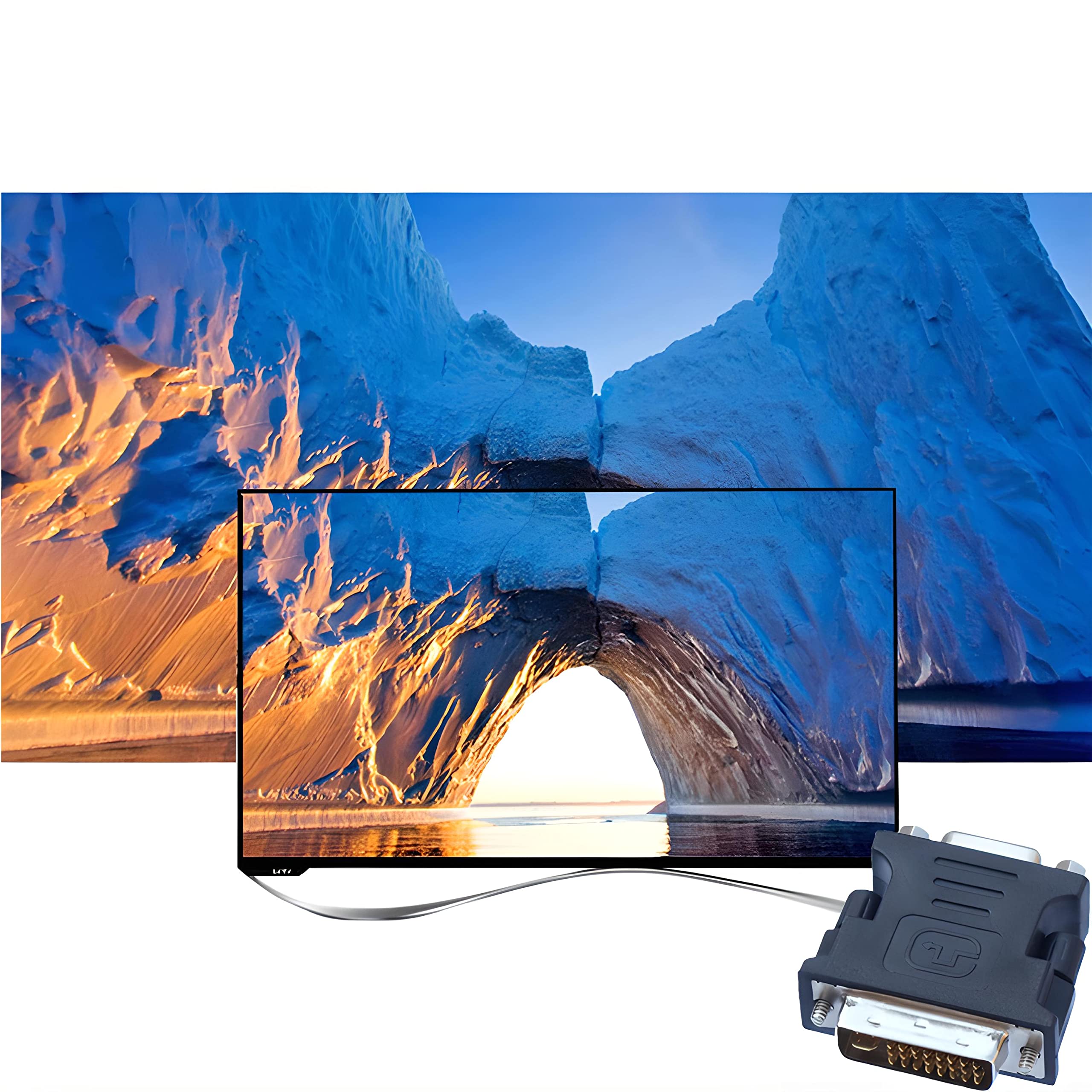 Retoo Convertitore da DVI-I a VGA, da DVI a VGA Full HD 1080p 60Hz, da spina a presa, adattatore da digitale ad analogico per scheda grafica, PC, monitor, proiettore, laptop, notebook