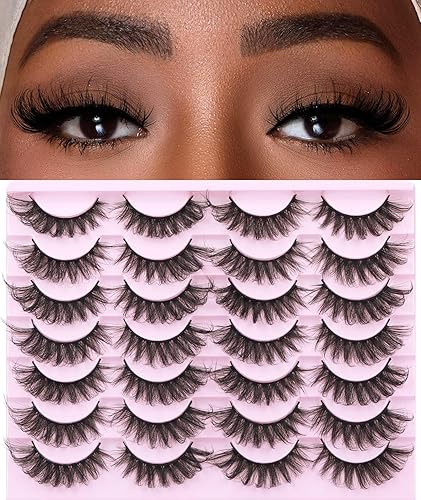 Miniatura 8 de Kiromiro - Pestañas postizas cortas de estilo de ojo de gato, de aspecto natural, finas, banda transparente, extensiones de pestañas naturales