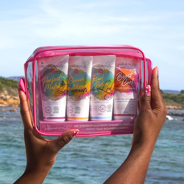 Les Secrets de Loly - Trousse de Voyage Cheveux Ondulés – 4 Soins 100ml | Shampooing + Après-Shampooing + Leave-in + Gelée | Format Cabine - 2
