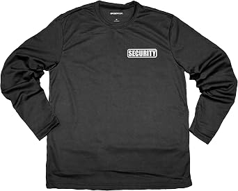 Security Performance Long Sleeve t Shirts with Reflective Decoration on Both Front and Back
