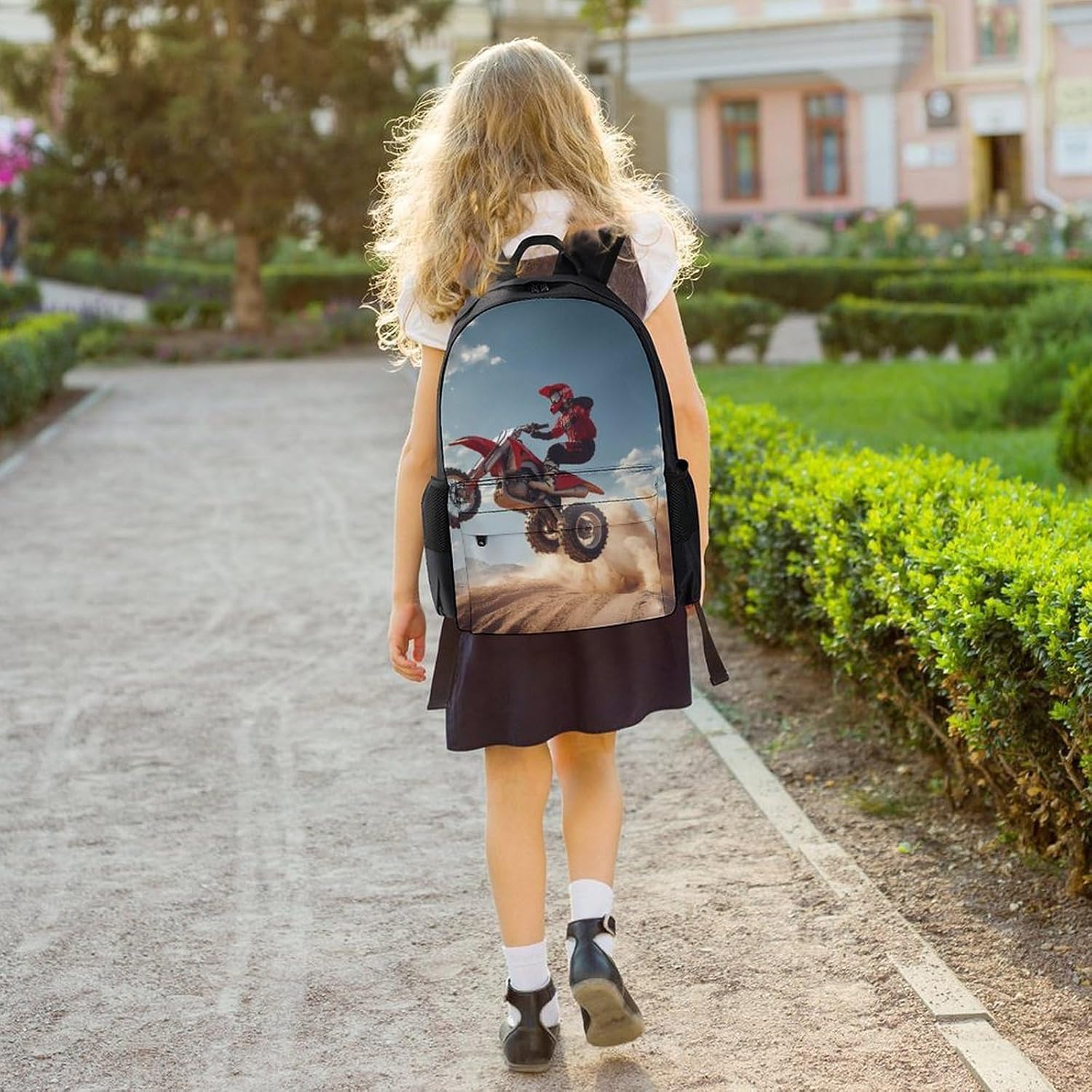 Three Wheeler Motocross Laptop Backpack for Men Women Fashion Computer Bag Business Travel Daypack