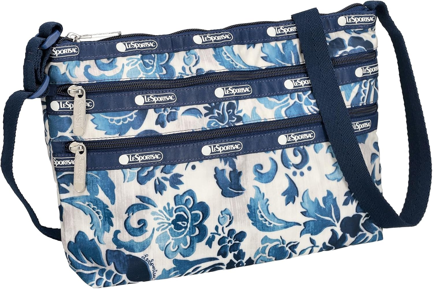 LESPORTSAC(レスポートサック) ショルダーバッグ美品  クインバッグ 3352 K830 ネイビー×アイボリー LeSportsac - LESPORTSAC(レスポートサック) ショルダーバッグ美品