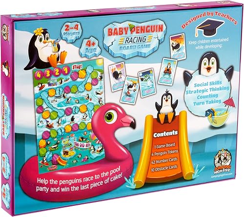 Miniatura 6 de Baby Penguin - Juego de mesa de carreras para niños a partir de 4 años, divertido y rápido, desliza pingüinos por un iceberg resbaladizo, fácil de