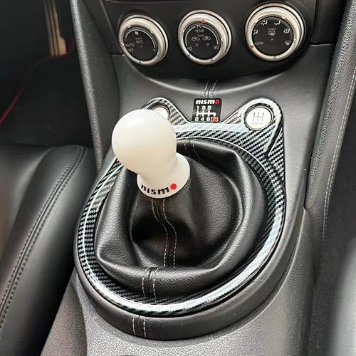 Miniatura 3 de Accesorios manuales del ajuste de la cubierta del panel del cambio de engranajes del estilo de la fibra de carbono para Nissan 37