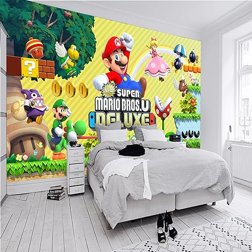 Vista 6 de Murales de pared de tamaño personalizado, anime de juegos 3D, murales de pared autoadhesivos extraíbles para despegar y pegar, papel tapiz 3d Juego