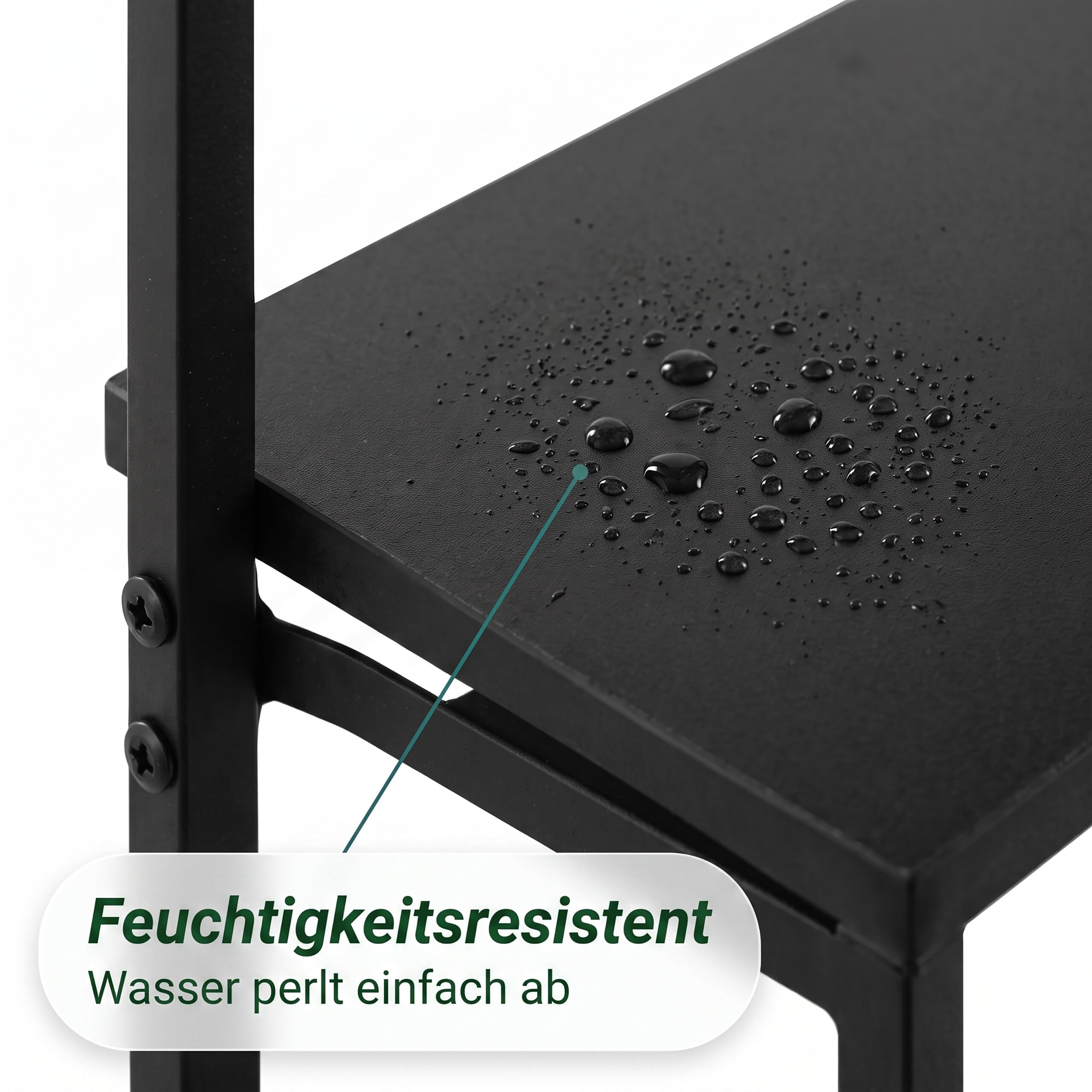 Relaxdays Waschmaschinenregal 3 Ablagen, Regal über Waschmaschine, schwarz