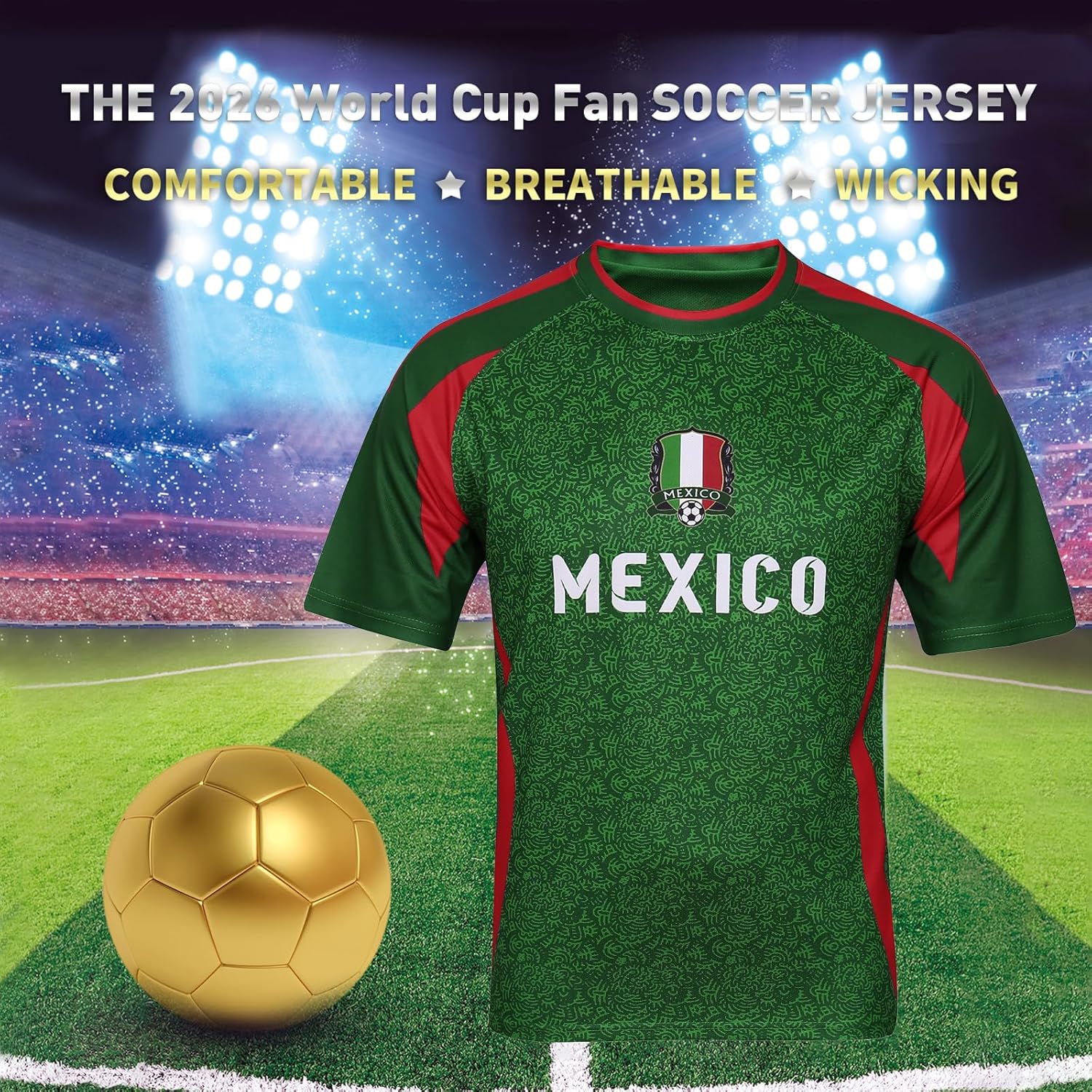 2026 World Cup Fan Soccer Jersey - Argentina,Brazil,Mexico,Canda & USA - Image 4