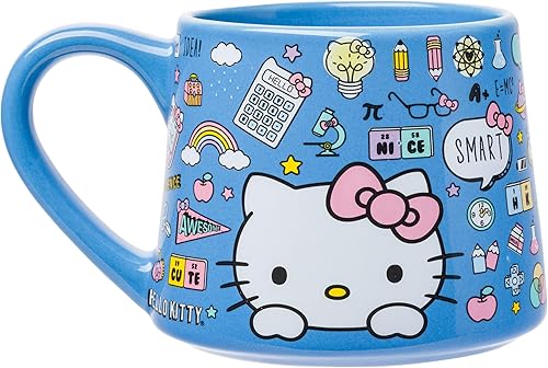 Miniatura 55 de Silver Buffalo Sanrio Hello Kitty and Friends Kuromi Poses - Taza de cerámica, 20 onzas