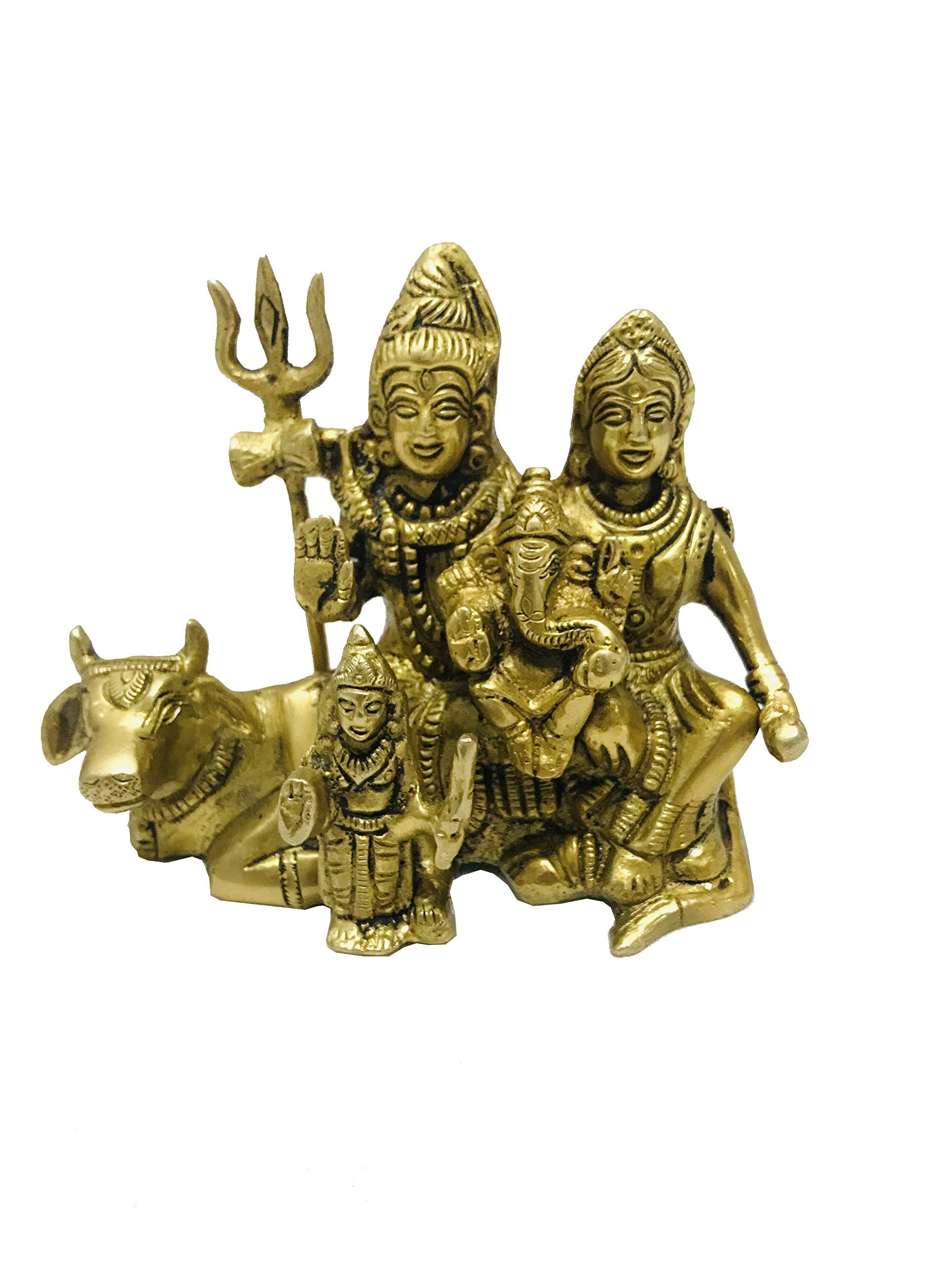 Buy Shiv Parivar Brass Statue Shiva Ganesha Parvati Shiva parivarShiva