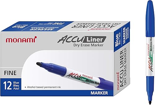 MONAMI Marcadores de pizarra blanca de borrado en seco, 12 unidades, marcador de borrado en seco, bolígrafo de borrado en seco de pizarra blanca,