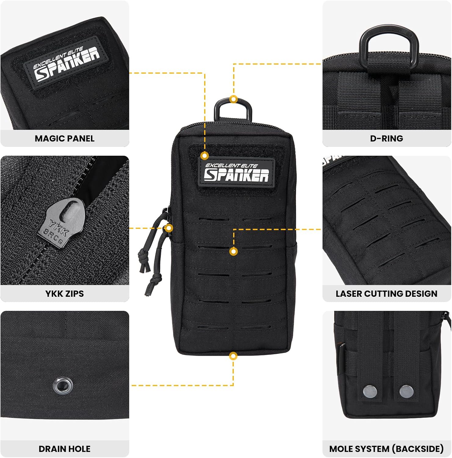 EXCELLENT ELITE SPANKER Tactical MOLLE Pouch EDC Utility Pouches Gadget Organizer Phone Holder Waist Bag Tool Pouch - Image 4