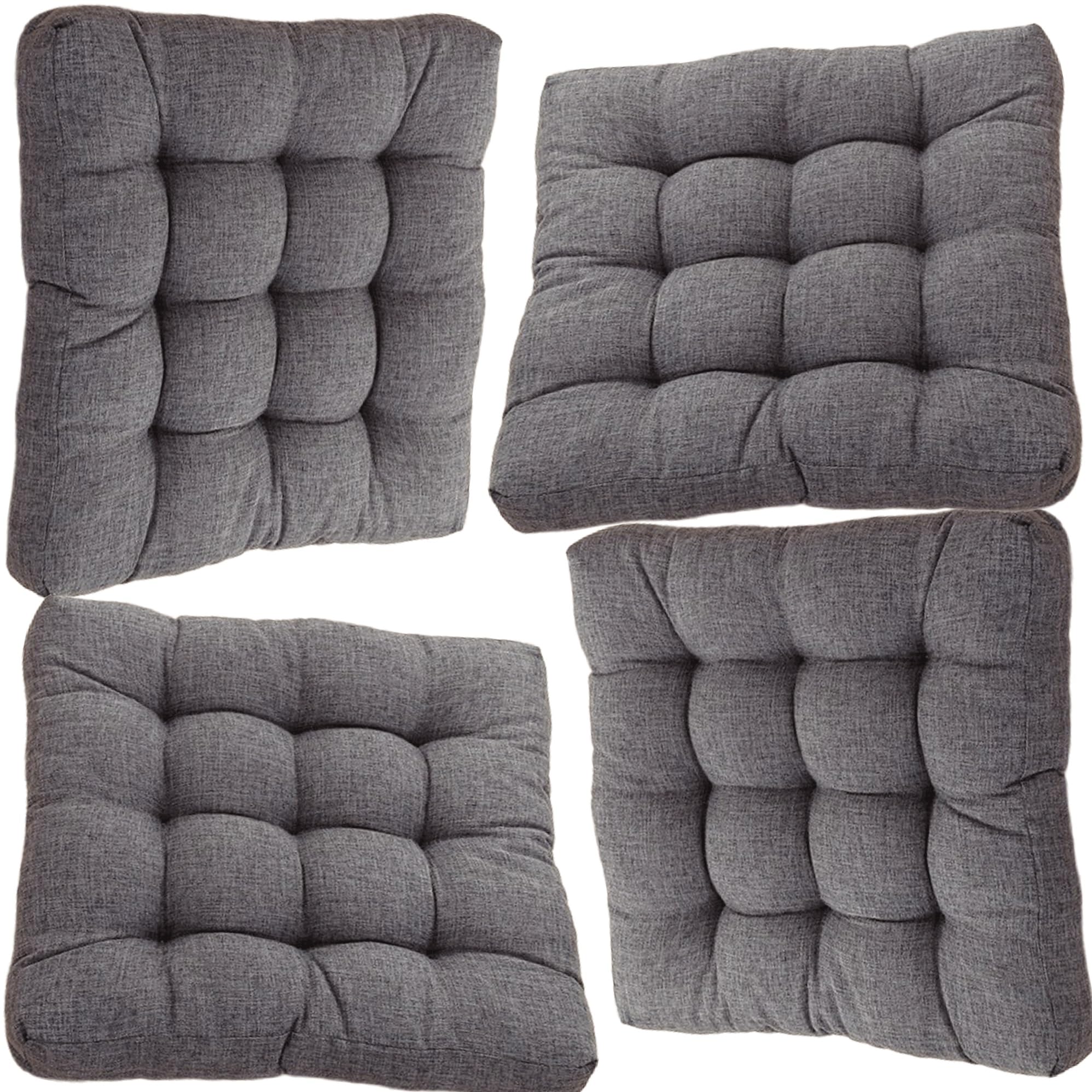 Galettes de chaise 43x43 cm uyeoco pour coussin de sol cuisine, extérieur et bureau en lot de 4