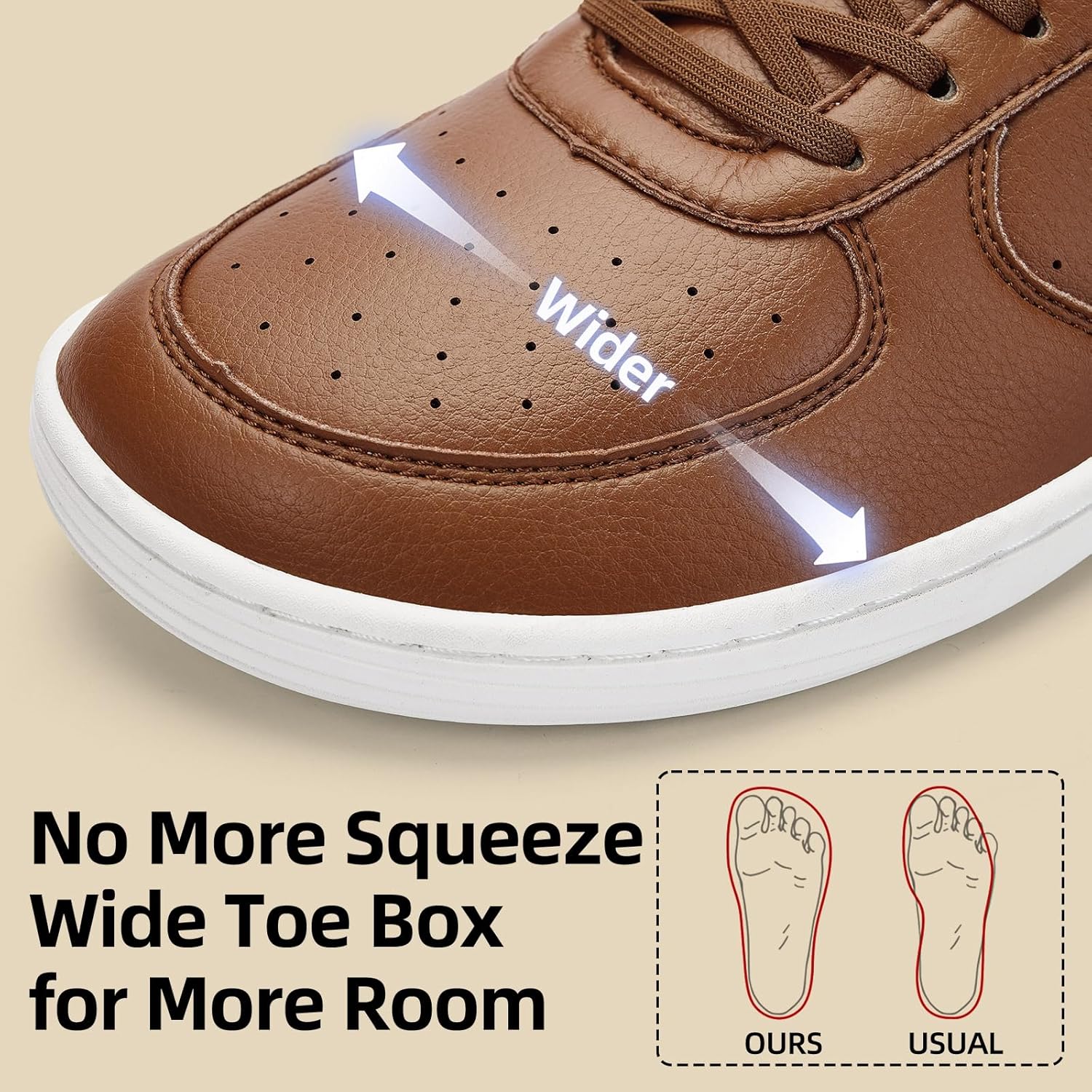 Pulltop Barefoot Wide Toe Box Shoes for Men - Minimalist Barefoot Dress Shoes Sneakers Zero Drop Slip on Walking Non Slip Shoes for Men - Image 3