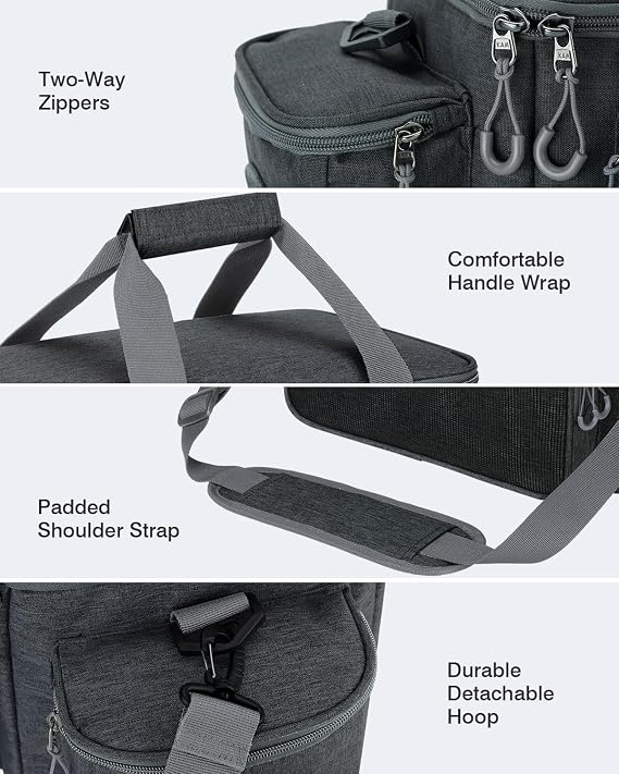 Gonex Fishing Tackle Bags for Saltwater & Freshwater, Fishing Gear Storage Bag with Water Resistant Bottom Suitable for 3600 3700 Size Tackle Box