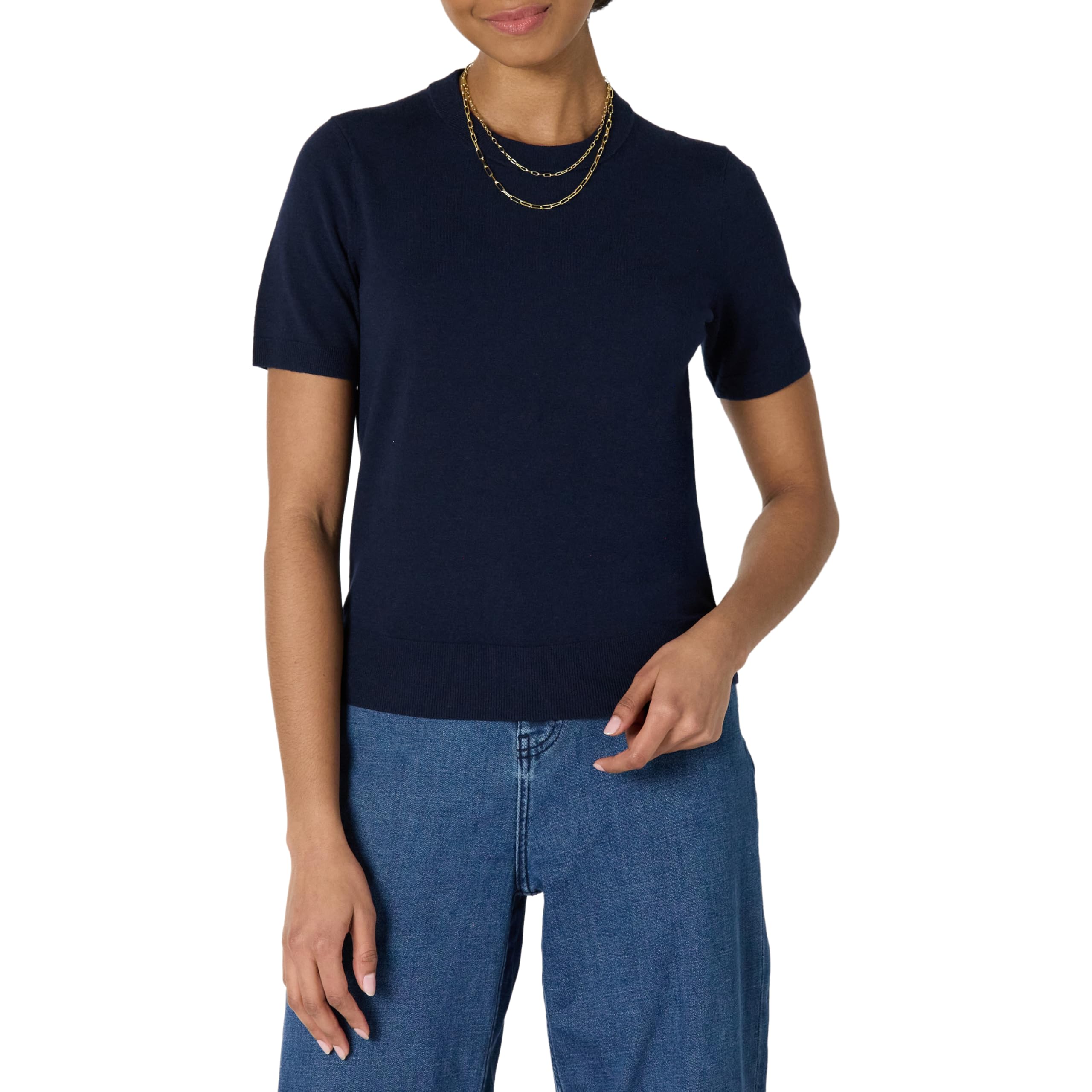 Amazon Essentials Damen Pullover in Regular-Fit und Flügelärmeln und Stehkragen
