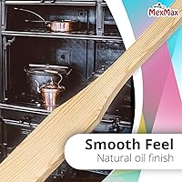 Vista 6 de CHAMPS Paleta agitadora de madera para cocinar, cuchara de madera extra larga para cocinar ollas grandes y paleta de cangrejo de río - 36 pulgadas