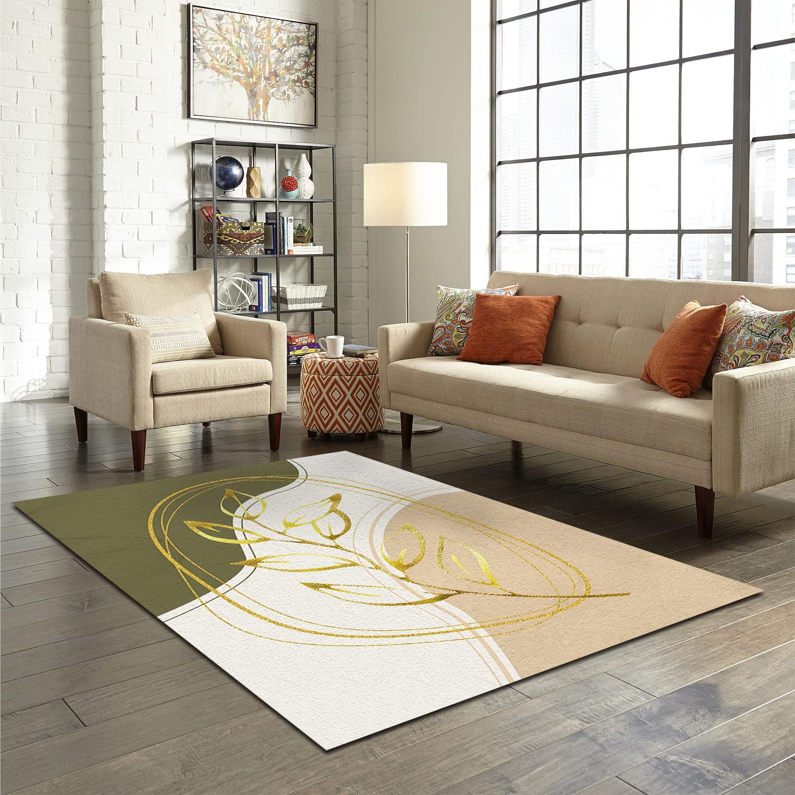 Tapis moderne d'enfant lavable 100x140 pour éliminer la poussière du salon facilement