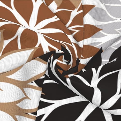 Miniatura 6 de Fundas de almohada decorativas Dalia gris marrón y negra de 18x18 pulgadas, fundas de almohada geométricas para exteriores, fundas de almohada de