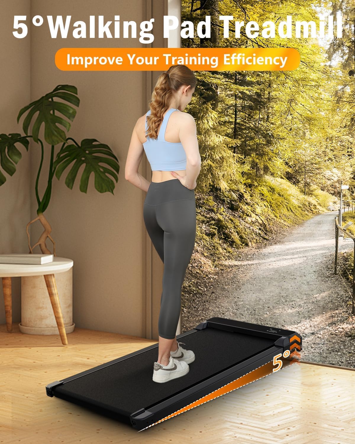 Walking Pad, Under Desk Treadmill for Home Office, 2 in 1 Walking Pad Treadmill with LED Display, 2.5 HP Quiet Walking Jogging Machine