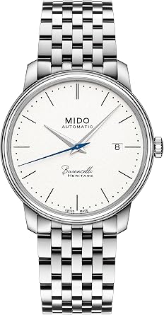 MIDO Baroncelli Heritage Gent - Swiss Automatic Watch for Men - White Dial - Case 39mm - M0274071101000