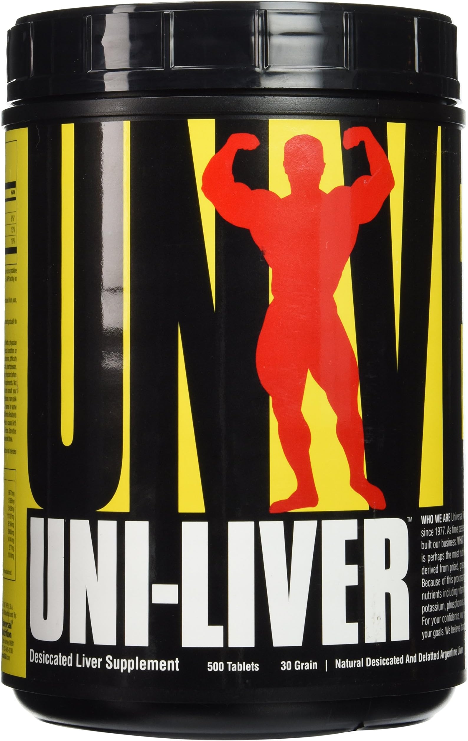 Universal Nutrition Uni-Liver, 500 Tablets