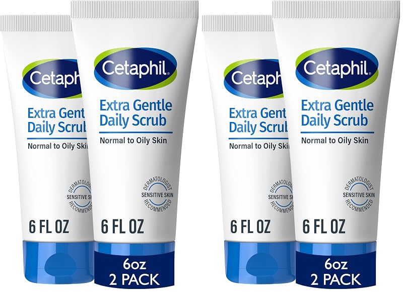 Esfoliante facial Cetaphil Extra Gentle Daily Scrub, 177 mL, pacote com 4