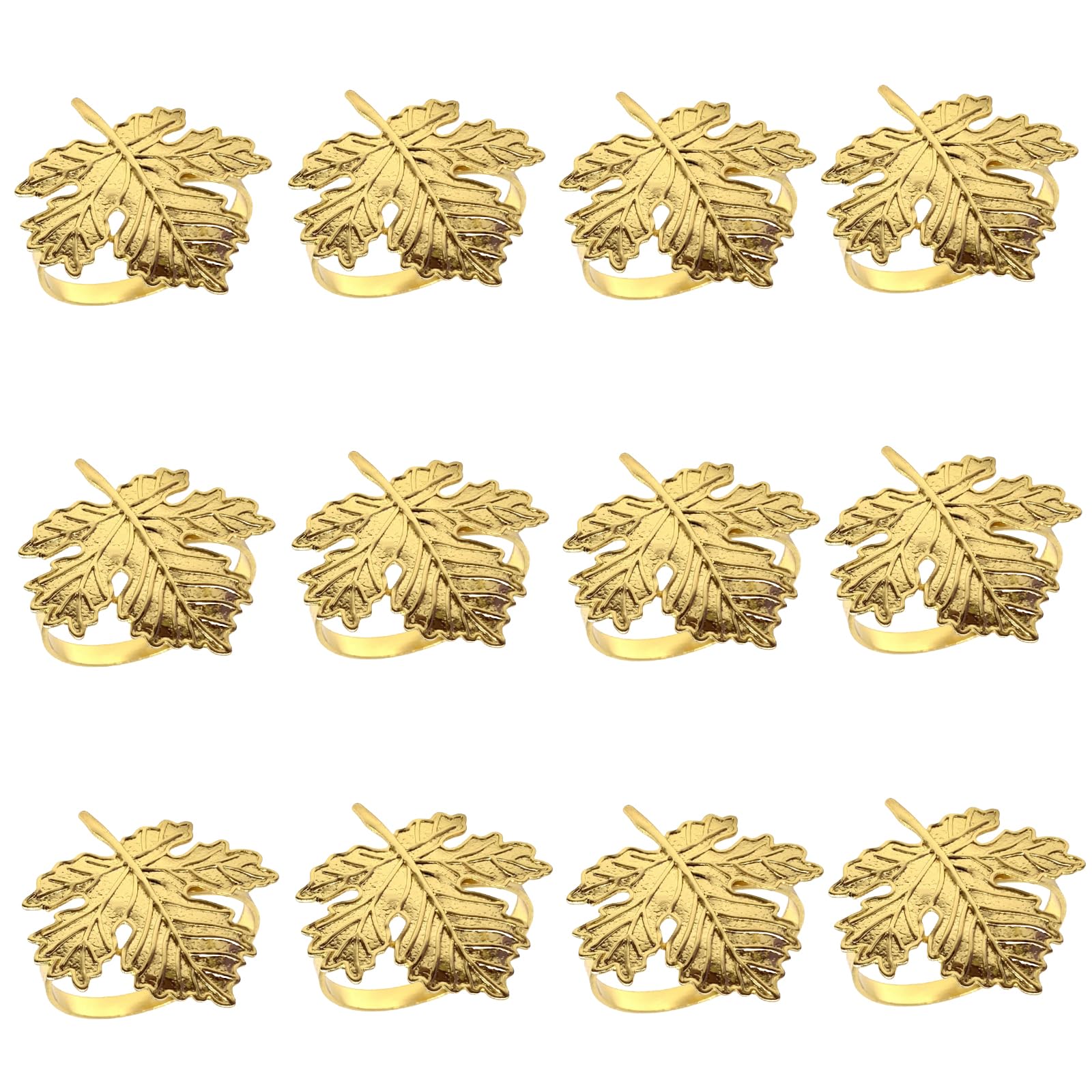 Tsophreniq 12Pieces Festival Fall Maples/Pumpkin Tissue Rings Dinner Table Decorations Suitable for Autumn Holiday Gatherings Elegant Tableware Embellishments