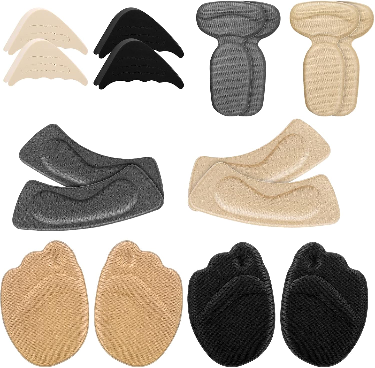 Sibba 8 Pairs Shoe Filler High Heel Cushion Pads Unisex