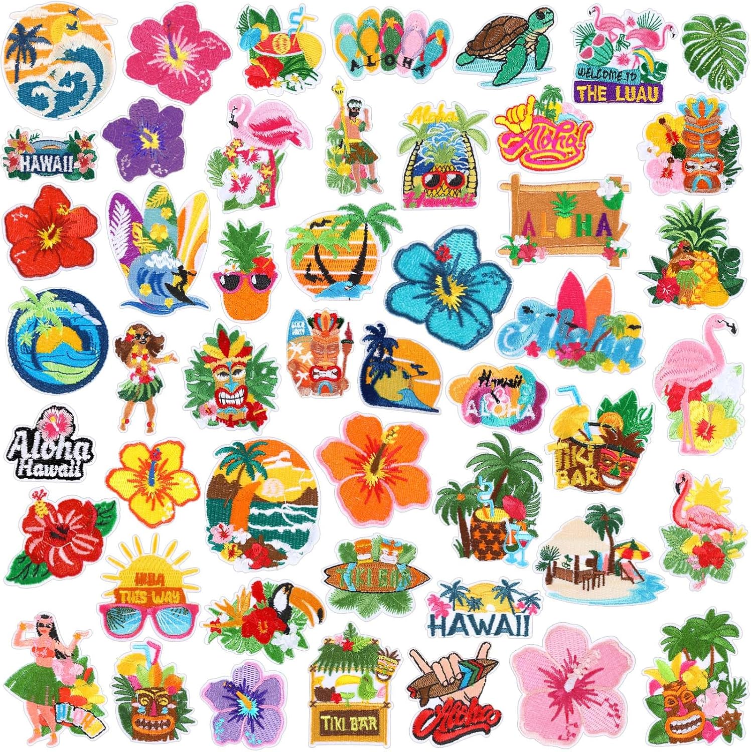 40Pcs Daisy Iron On Patches - 4 Sizes Flower Embroidery Appliques For Clothing & DIY