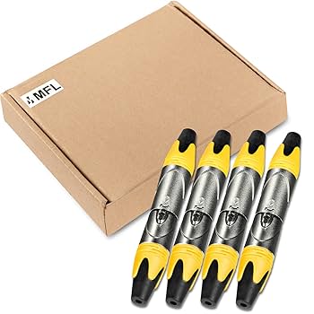 MFL。3ピンオスとメスXLRケーブルコネクターニッケルハウジングとシルバー連絡先4ペア 4330936339 n5ksbvb Amazon.com: MFL. 3-Pin XLR Cable Connector Male and Female