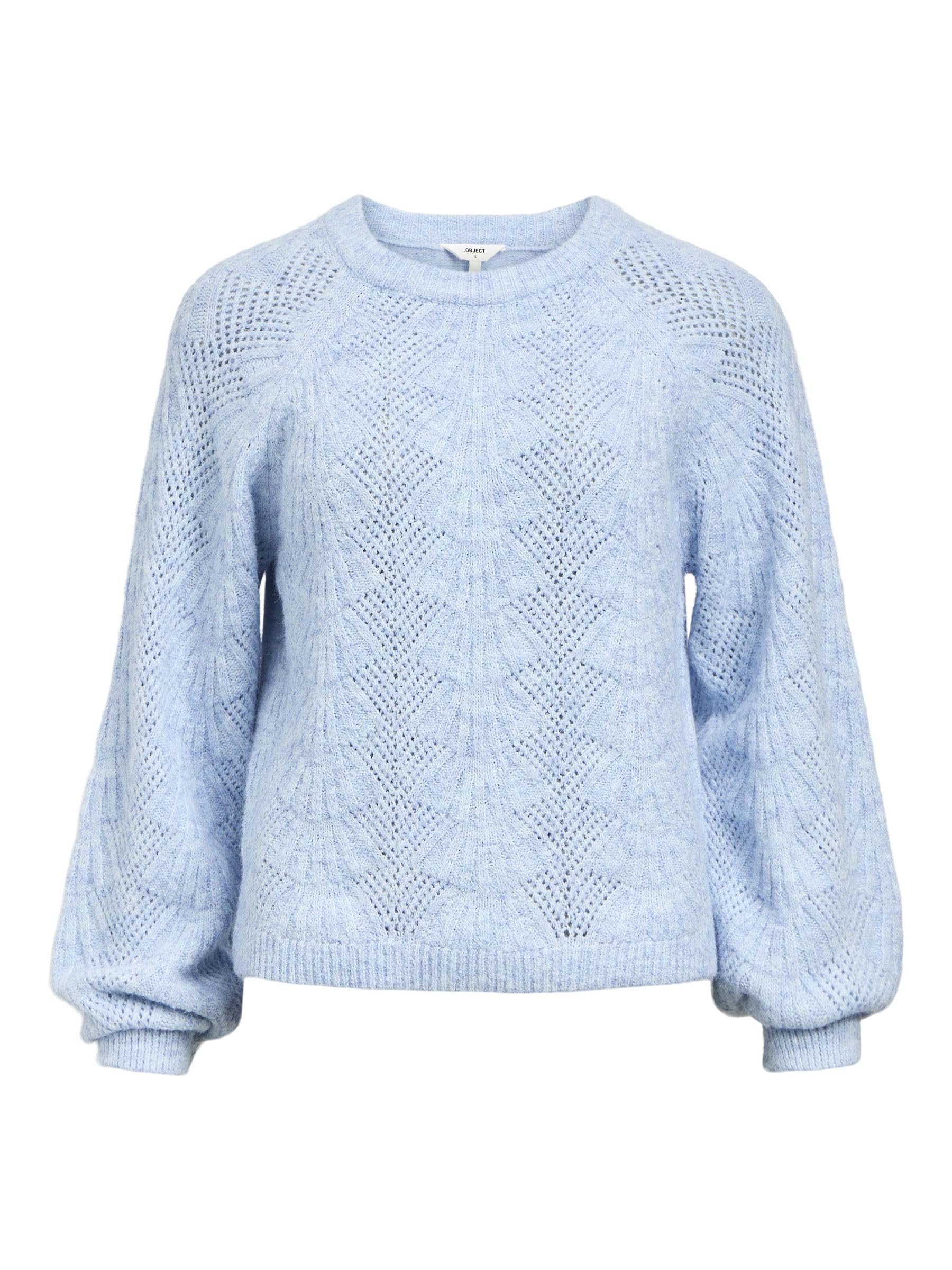 Object Objflora Re L/S Knit Pullover Noos Maglione Lavorato a Maglia Donna