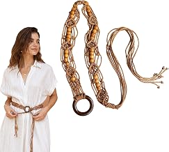 20 Cheap DIY Projects That Look Expensive (You Won't Believe #18!) 217 Women's Brown Boho Belt | Bohemian woven belt, braided macrame rope, tas...