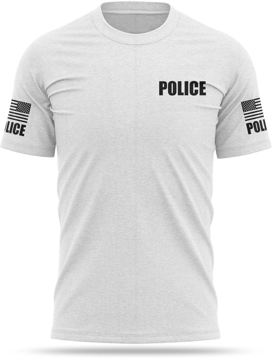 Police Cotton Blend Shirt - USA Patriotic Durable Tee - Ultra Soft Comfort. Perfect for on Duty