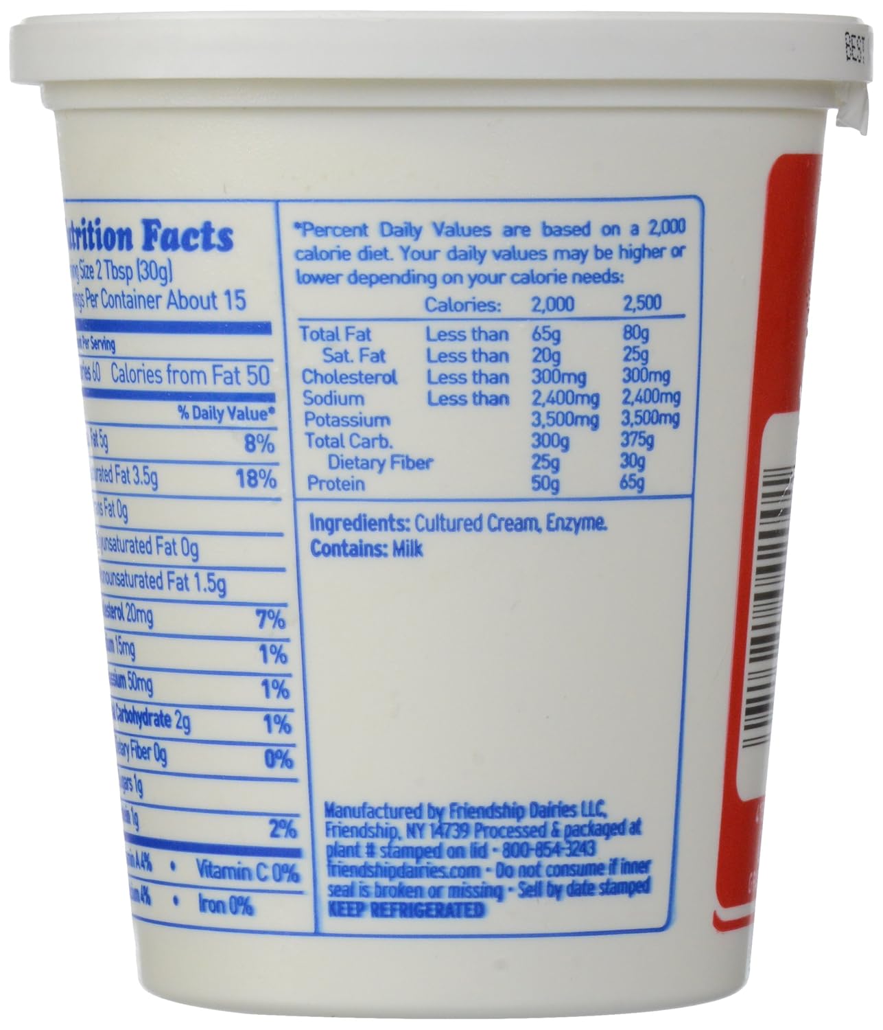 Friendship Dairy Sour Cream, 16 oz