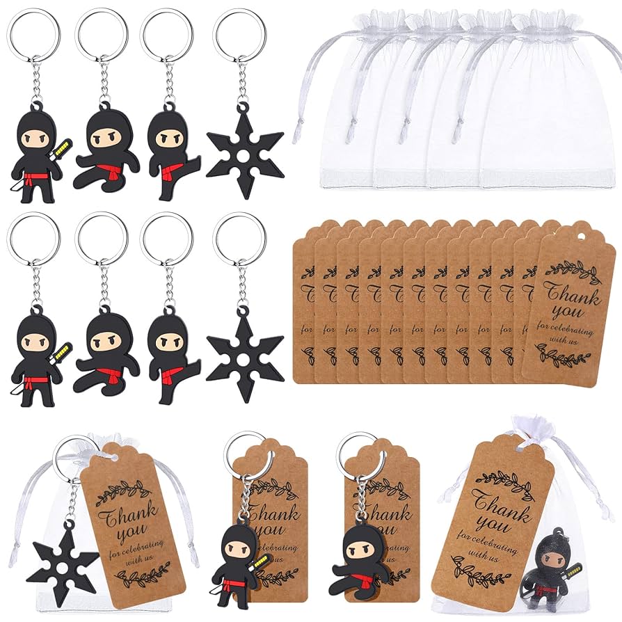 Amazon.co.jp: 忍者キーホルダー パーティー記念品 24個セット