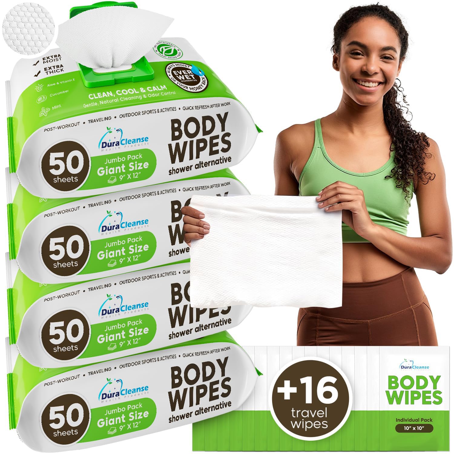 Amazon.com: Body Wipes for Women, Extra Moist No Rinse Cleaning Bathing ...