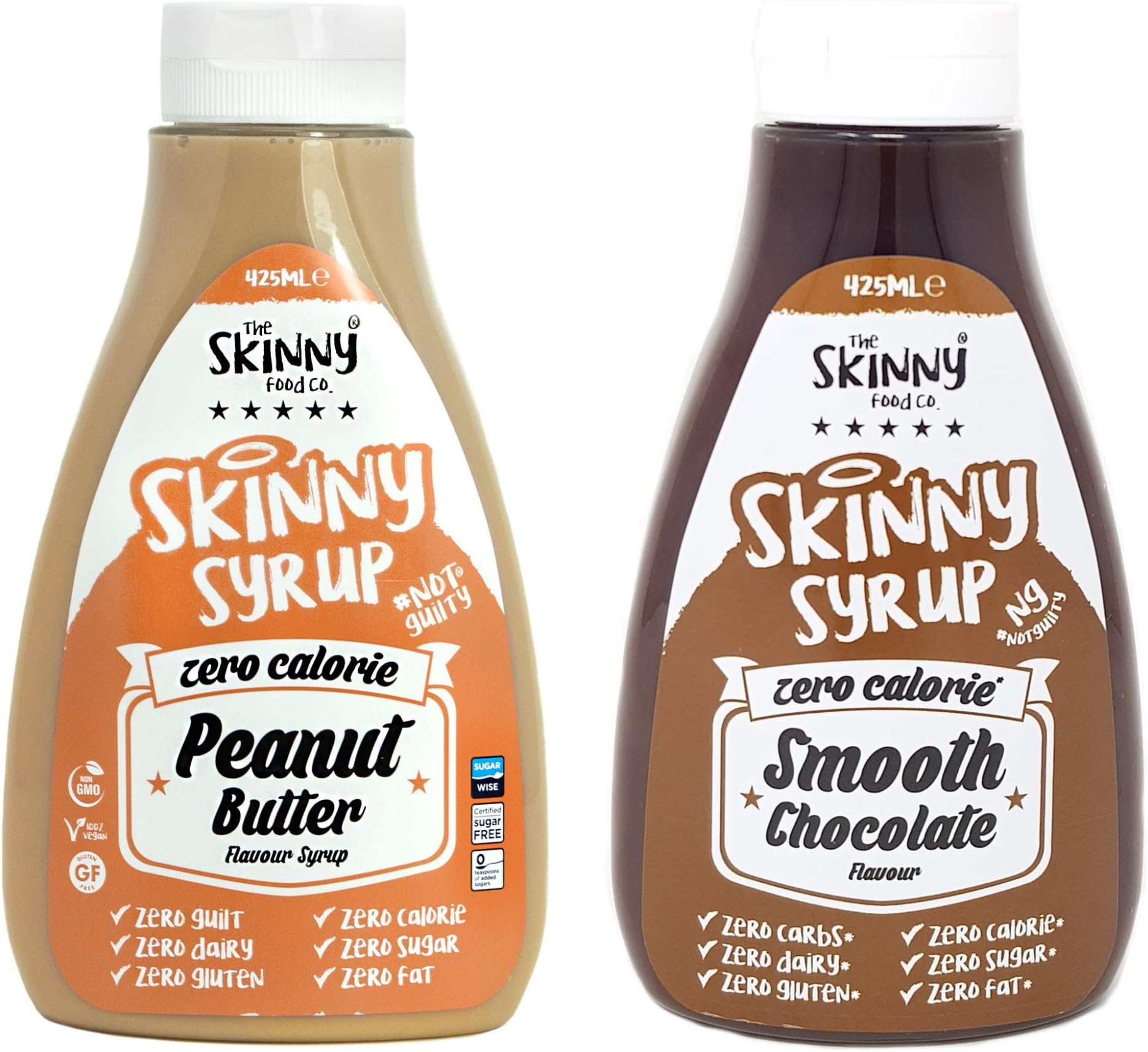 The Skinny Food Co. Syrup Twin Pack Chocolate & Peanut Butter