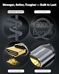 16K HDMI 2.2 Cable 96Gbps 6FT, Ultra High Speed 16K@60Hz 8K@120Hz 4K@480Hz HDMI Cable, HDCP 2.3,HDR10,eARC,Lip, VRR HDMI Cords Compact & Soft for RTX 5090/Gaming PC/PS5/Xbox/HDTV/Monitor