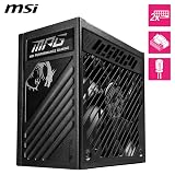 MSI MPG A1000GS PCIE 5.1 ATX 3.1 Alimentation Gaming - Full Modulaire - Certifié 80 Plus Gold 1000W - Condensateurs 100% Japonais 105°C - Double 12V-2x6 - PSU ATX - Garantie 10 Ans - 2