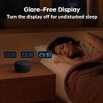 BUFFBEE Bluetooth Speaker Alarm Clock with FM Radio - High Fidelity Sound, Full Range Dimmer, Plugged in Alarm Clock Radio for Bedroom