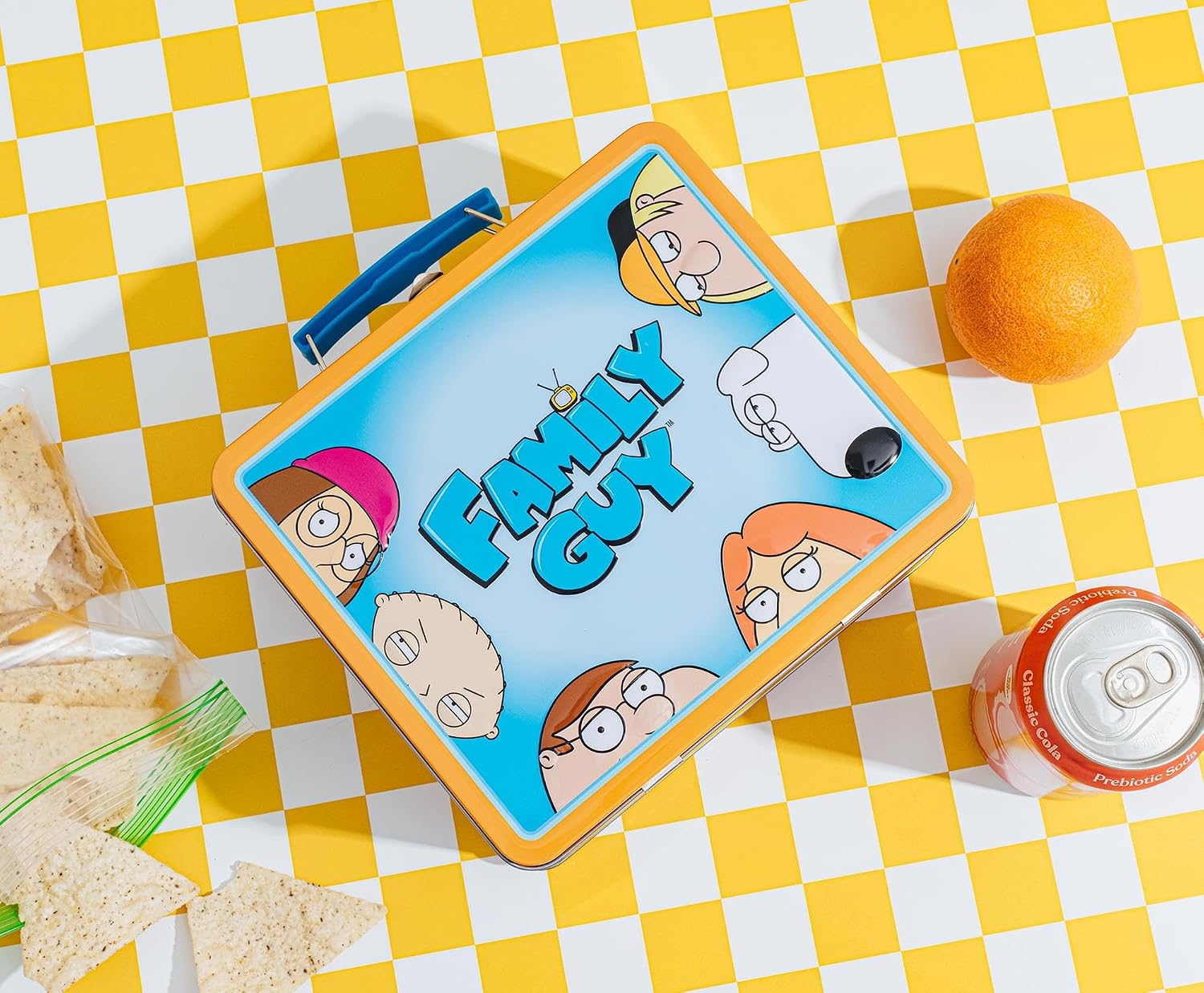 Toynk Family Guy Characters Retro Metal Lunchbox | Reusable Storage Tin Container