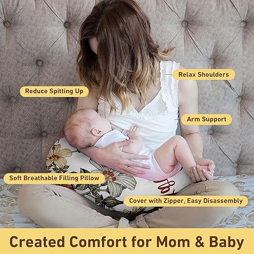 Miniatura 22 de Funda de almohada de lactancia para bebé, fundas suaves de lactancia con nombre, funda de almohada de lactancia materna para alimentación